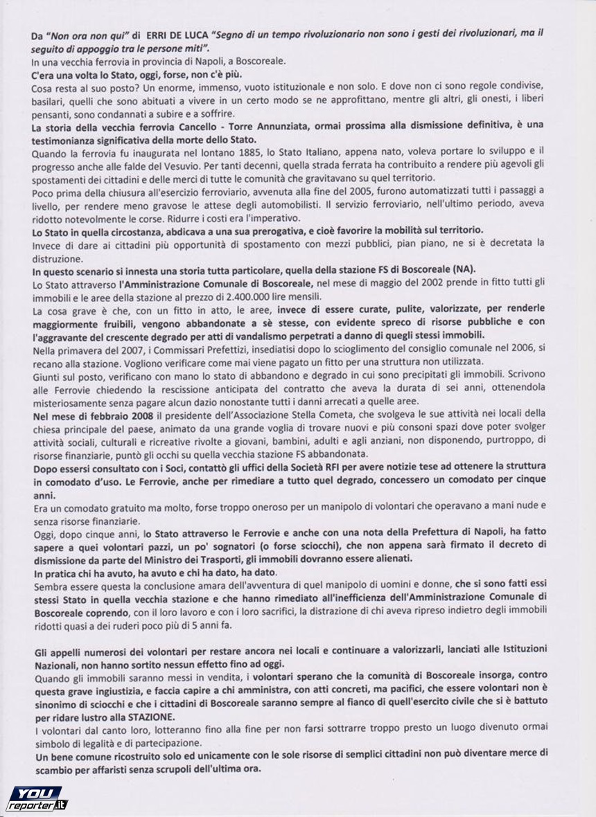 Boscoreale (NA), c'era una volta una stazione 188519462013 YouReporter